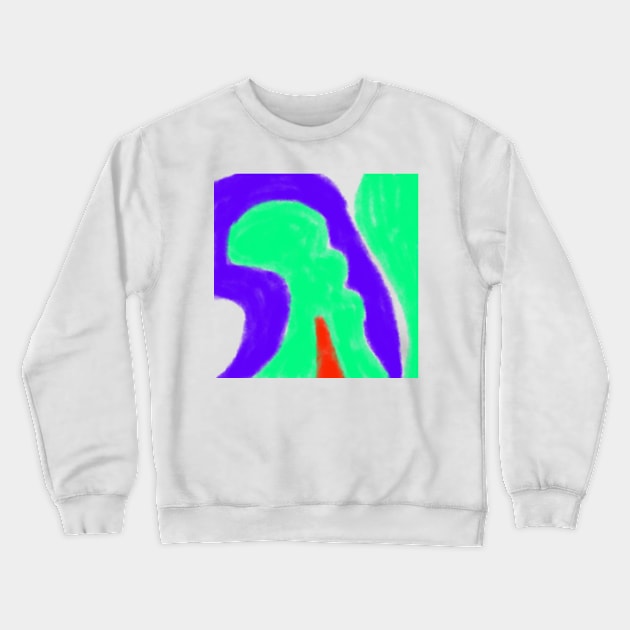 green blue red watercolor abstract texture Crewneck Sweatshirt by Artistic_st